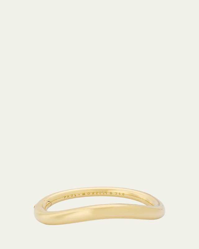 18K Yellow Ultimate Gold Wavy Bangle Bracelet